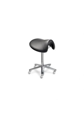 Tabouret met ergonomisch groot ruiterzadel.